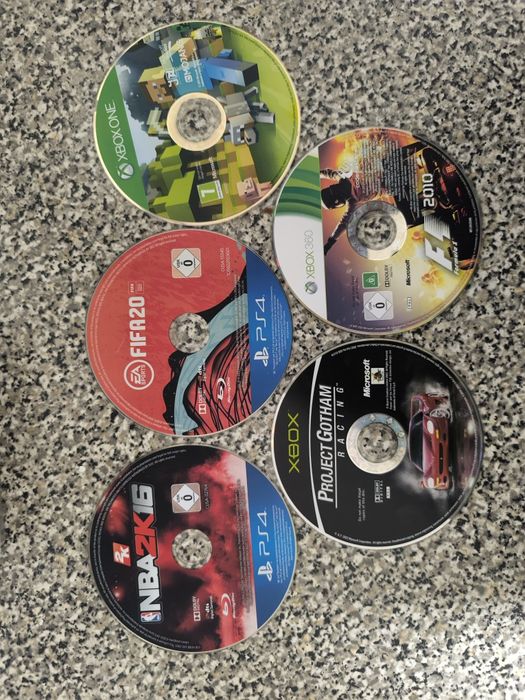 Conjunto de 3 jogos PlayStation 3+5 CDs danificados