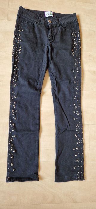 spodnie jeans z ćwiekami 34