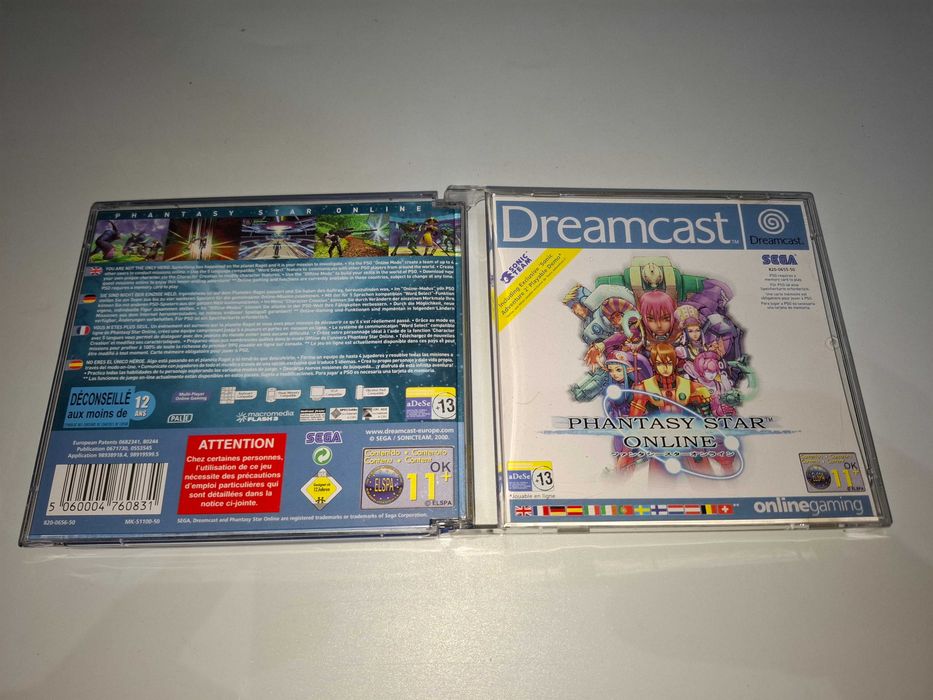 Phantasy Star Online + Sonic 2 The Trial - Sega DC Dreamcast