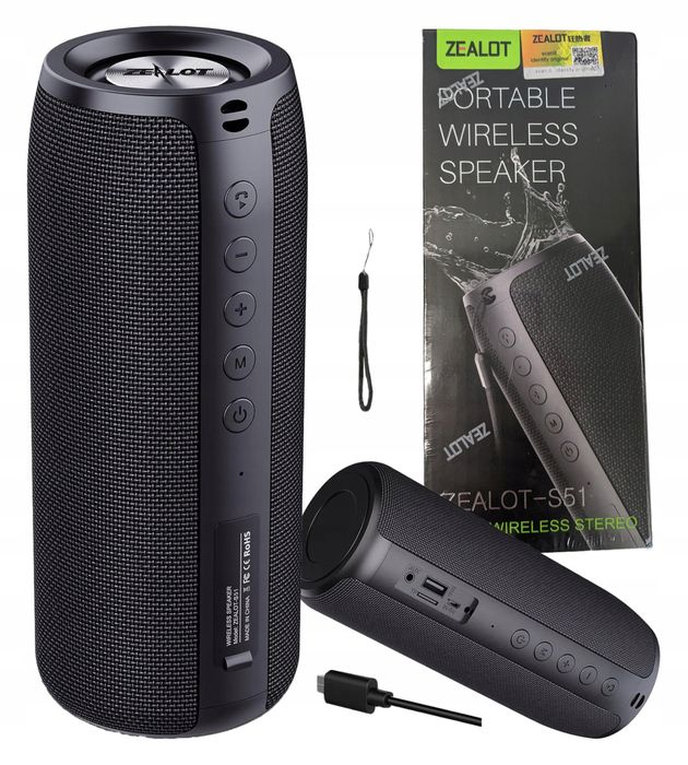 Głośnik Bluetooth ZEALOT S51 TWS AUX, microSD, połączenia, mikrofon