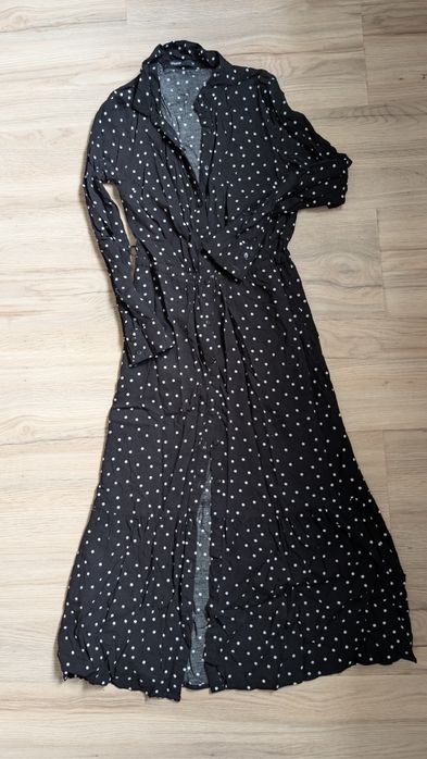 Koszulowa sukienka w groszki Cropp xs