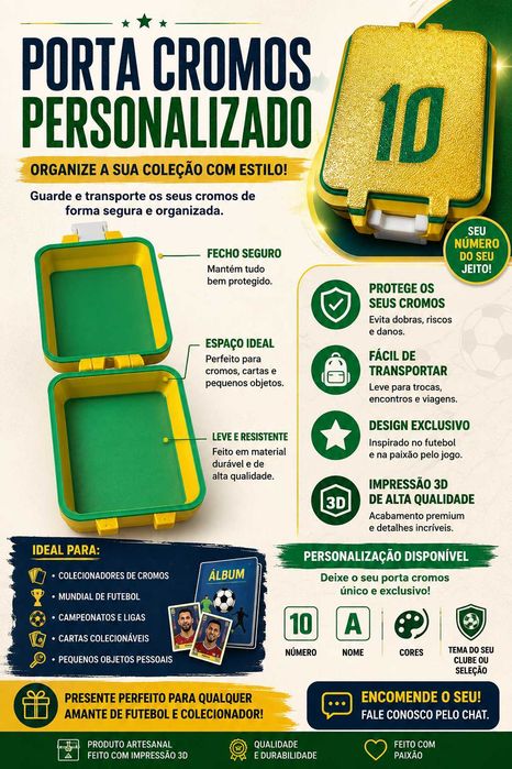 Caixa Porta Cromos Personalizada