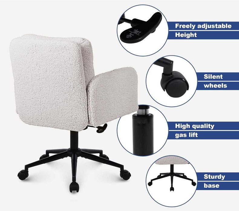 Nowe pluszowe krzesło biurowe / fotel obrotowy Youhauchair !R30!