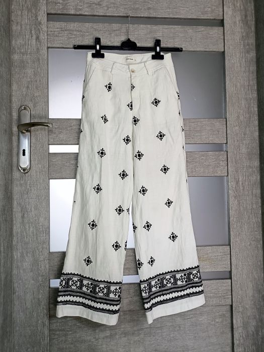 Musy Muse kuloty spodnie lniane etno Boho hippie len  slow