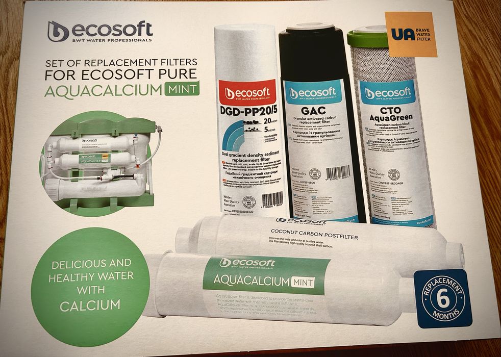 Комплекти картриджів до осмосів Ecosoft PURE Balance, AquaCalcium Mint