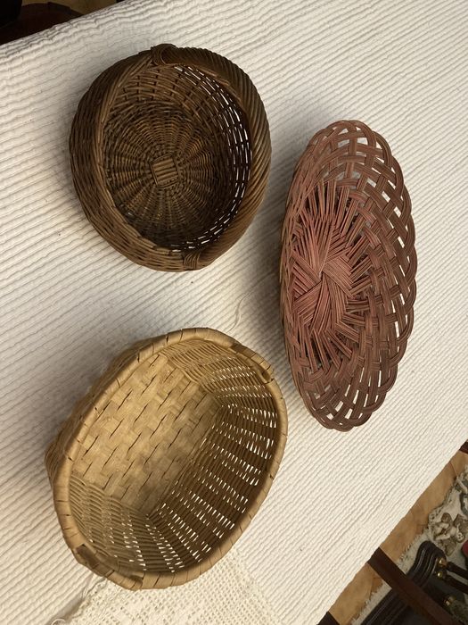 Cestas de vime artesanais cesta pao e fruta muito boa qualidade