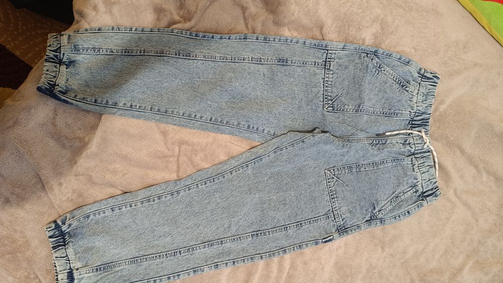 Джинси широкі, джинси на резинці