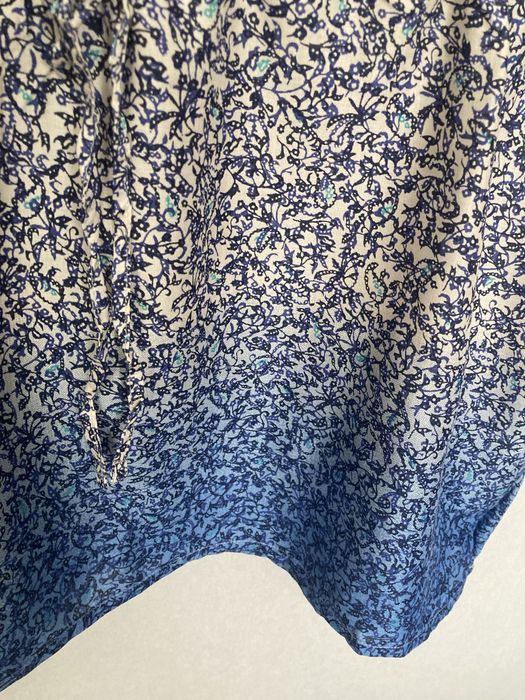 Tunika niebieska w kwiaty, rękaw ¾, Tchibo, rozm 38