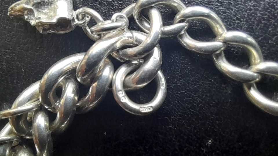 BRANSOLETKA Z LITEGO SREBRA CHARM. (52,7gm Sterling .925 srebro