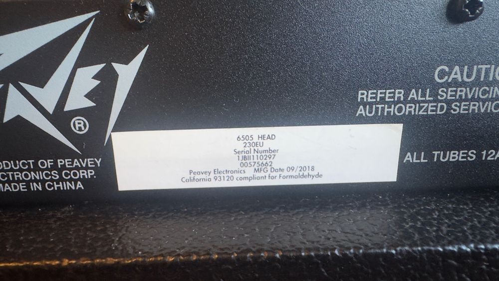 Peavey 6505 head (120 watt)