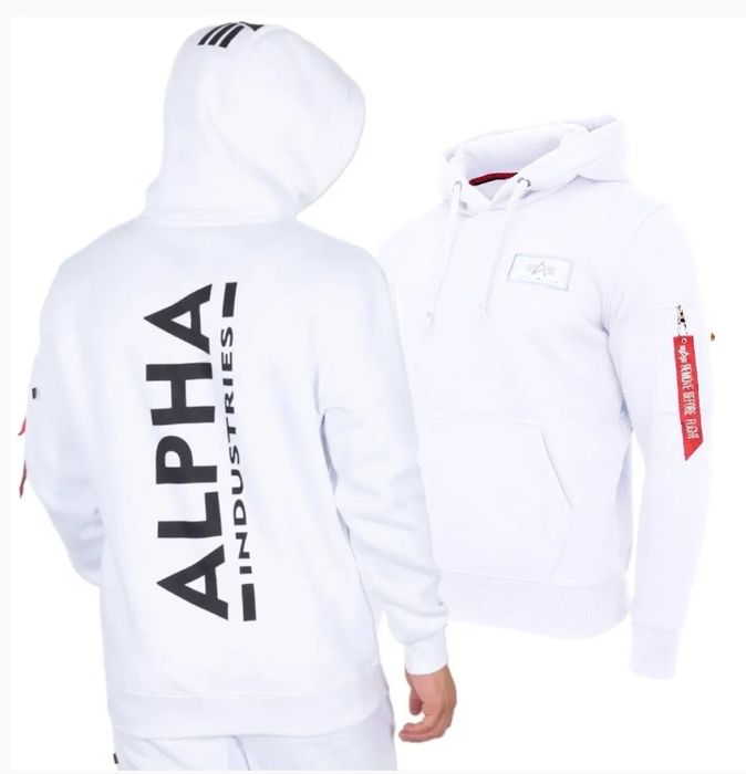 ALPHA Nowa,bawełniana biała bluza z metką,rozmiar L