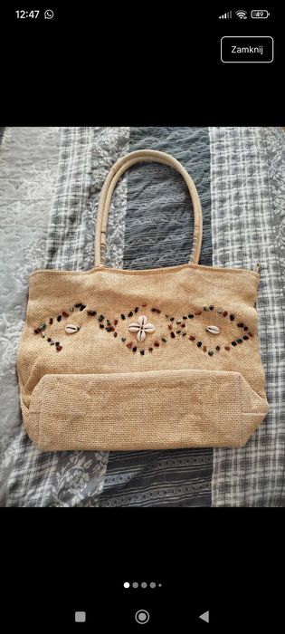 Letnia torebka z muszelkami sea shell bag