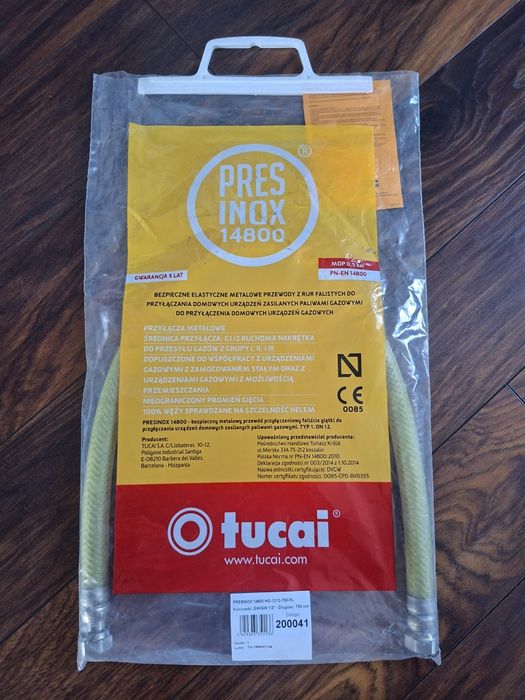 Wąż do gazu gazowy Tucai 75cm do kuchenki pieca