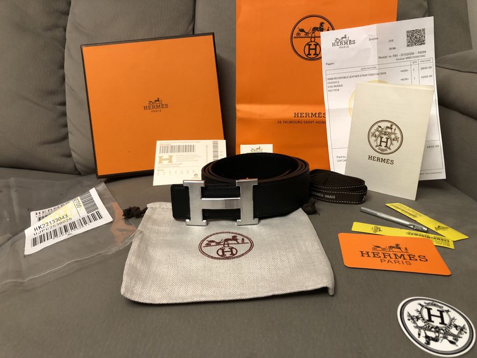 Pasek skora naturalny hermes 80-125 dwustronny - dla wymagajacych klientow
