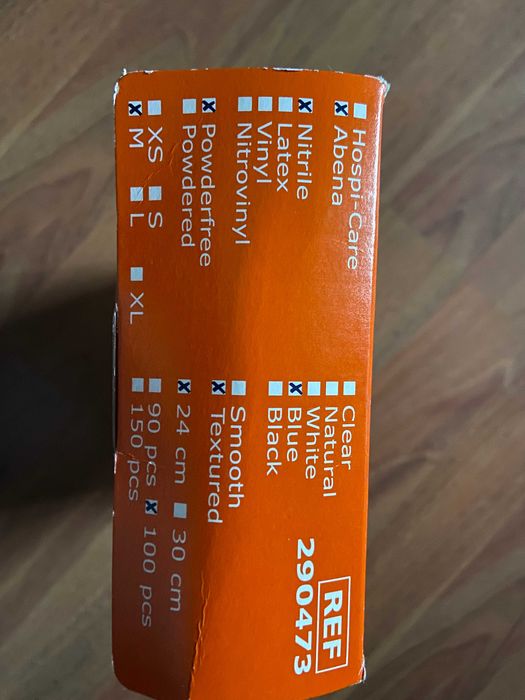 Рукавички медичні Abena Nitrile powderfree Blue M 100U