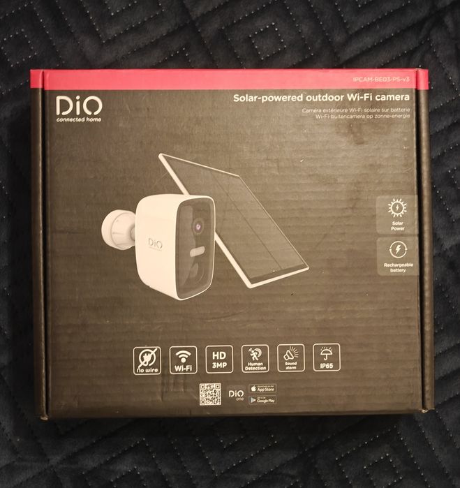 Câmara vigilância DiO FHD - WiFi - Bateria + Painel solar