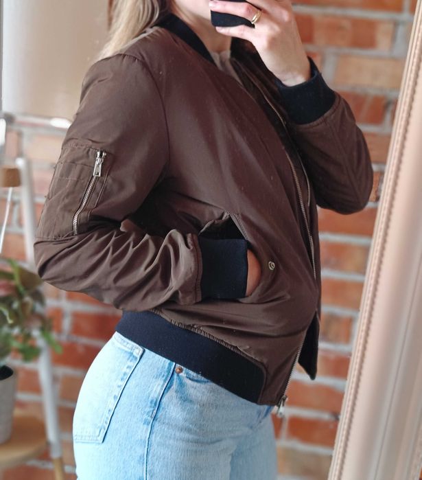 Kurtka bomber bomberka Zara khaki r S