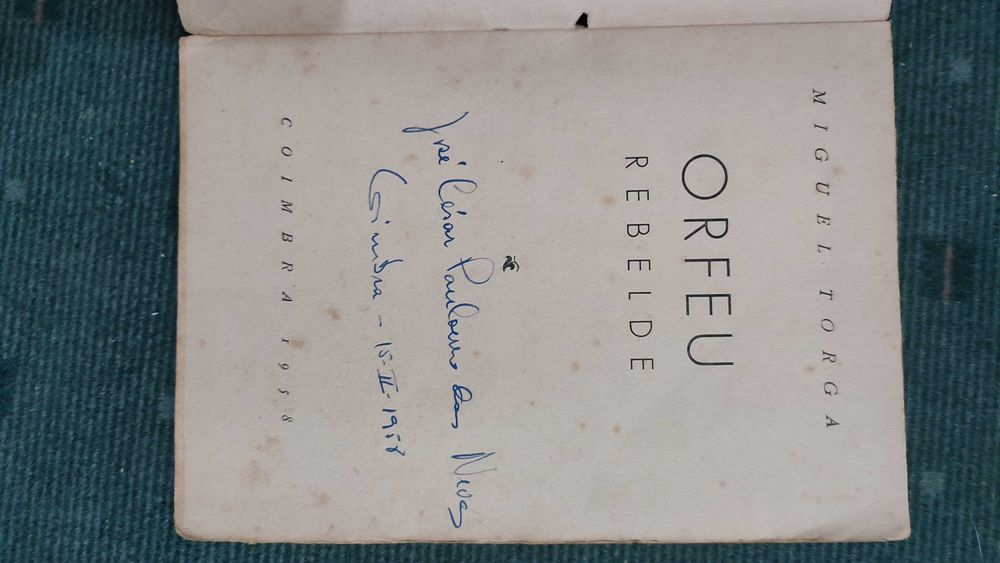 Orfeu Rebelde - Miguel Torga  - 1ª Edição, Coimbra 1958