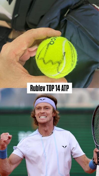 Bola autografada pelo rublev