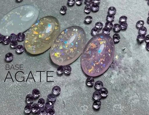 Набір баз для манікюру Saga agate base 4 шт