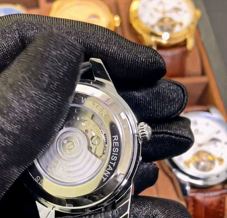 Автоматичний годинник AOKULASIC з чорним циферблатом