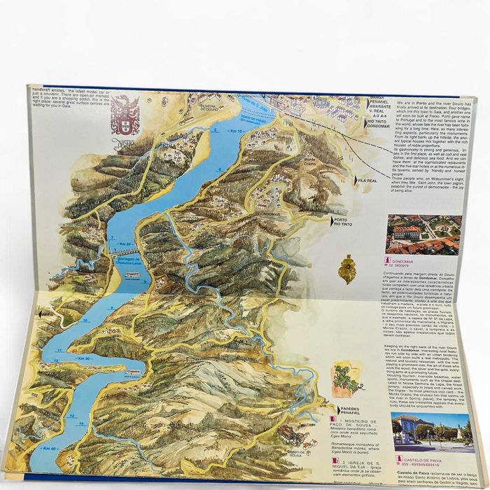Mapa Ilustrado Rio Douro– Porto a Barca d’Alva– 1994– Ed. Livro Branco