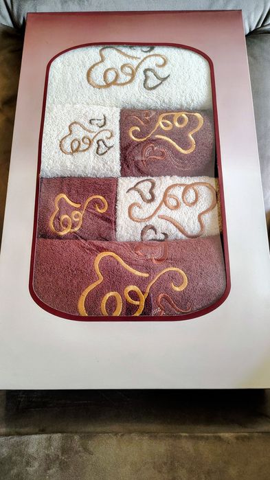 Ręczniki frotte, komplet x2  (w sumie 10 sztuk)