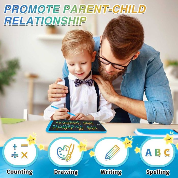 Tablet Lcd Escrita e desenho Pack de 2 Rosa e Azul acessórios Natal