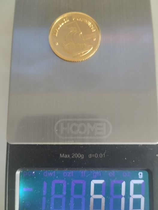 Moeda de ouro 1 euro ano 1996