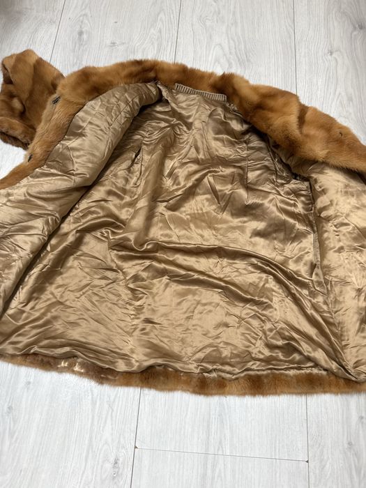 Futro naturalne z lisa plaszcz kożuch rudy lis