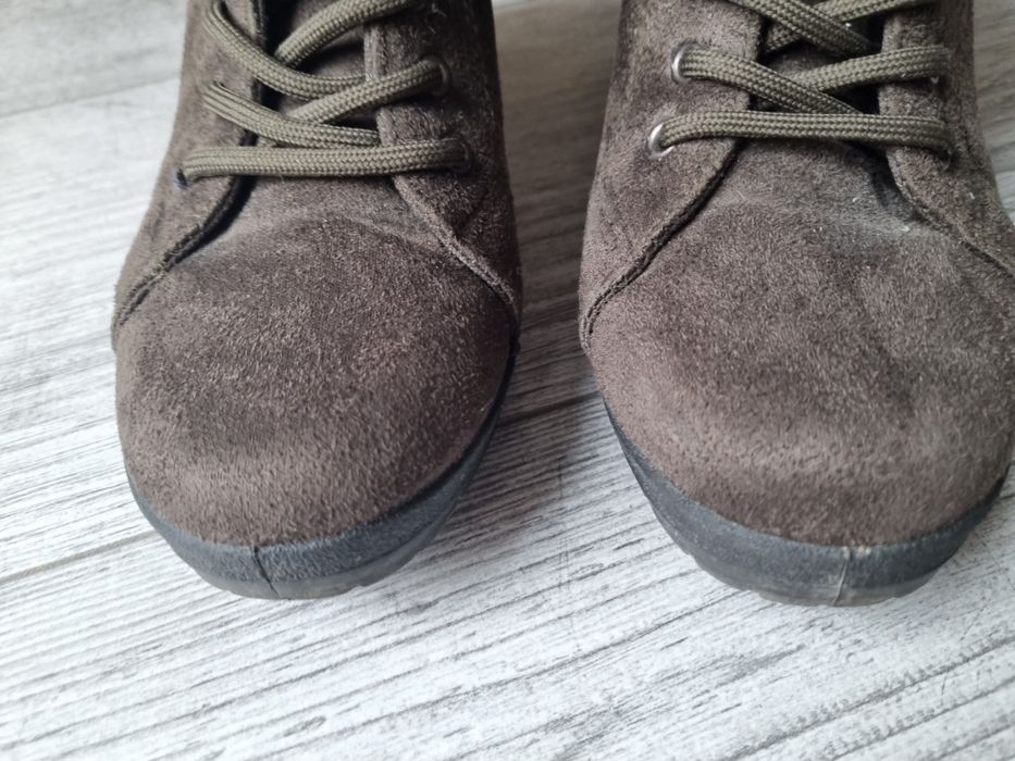 BOTKI jesienne koturny r.38 sinsay kolor ciemny khaki/ ciemna oliwka/