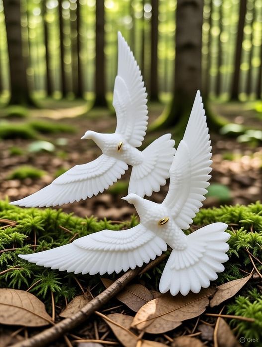 Białe Turkawki z haczykami