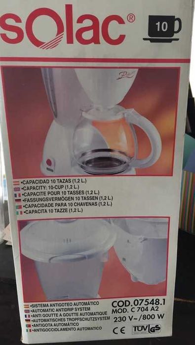Máquina de Café Solac C 704 A2  10 chávenas