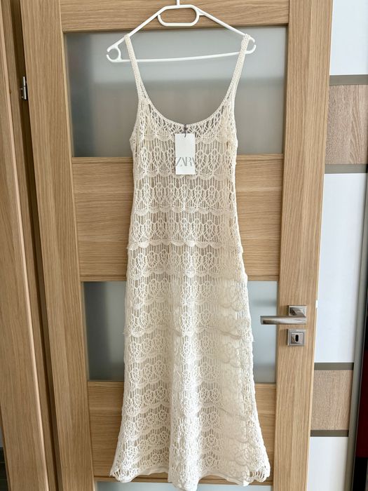 Szydelkowa sukienka letnia boho zara