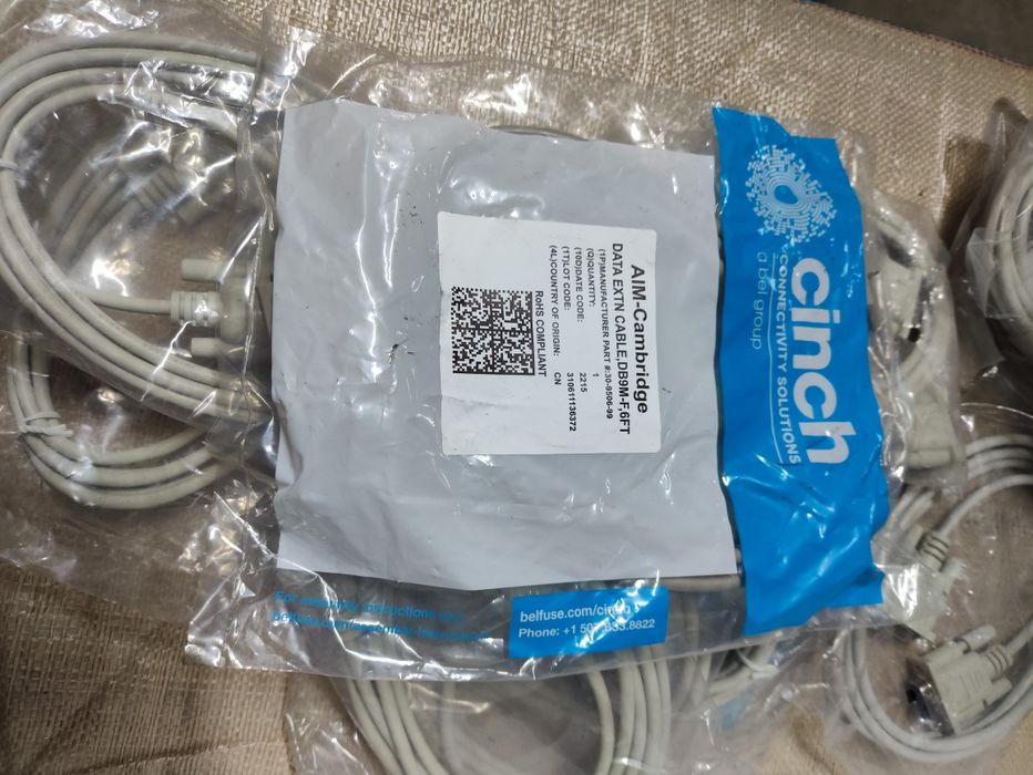 Lote de cabos serial DB9 / RS 232