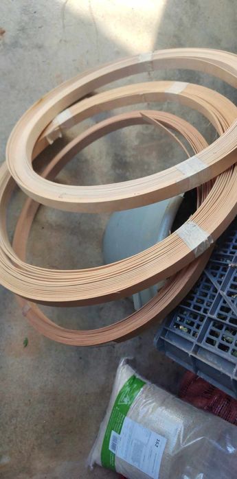 Fita / Rolo / Orla em MADEIRA p/acabamentos (Carvalho, Cerejeira, etc)