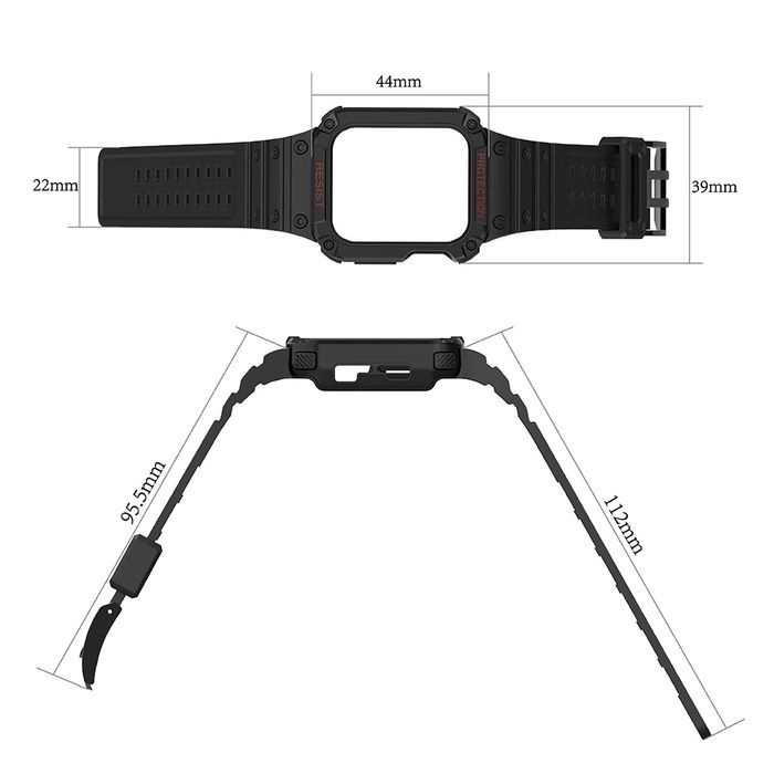 Pasek z etui ochronnym Protect Strap Band … pancerna - czarny, złoty