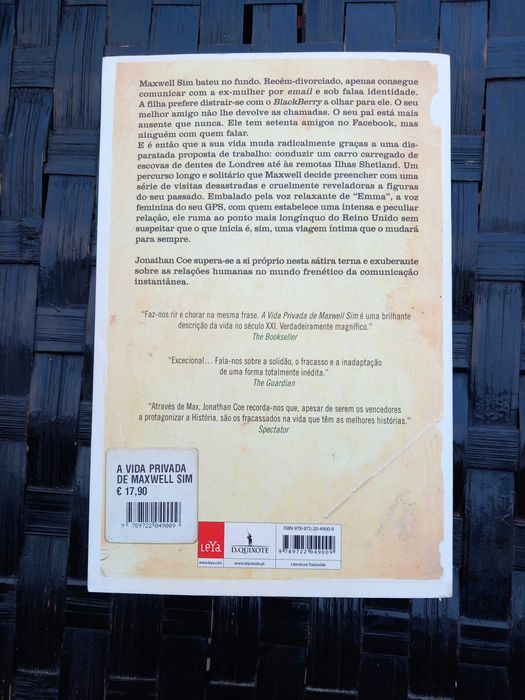 A Vida Privada de Maxwell Sim, de Jonathan Coe