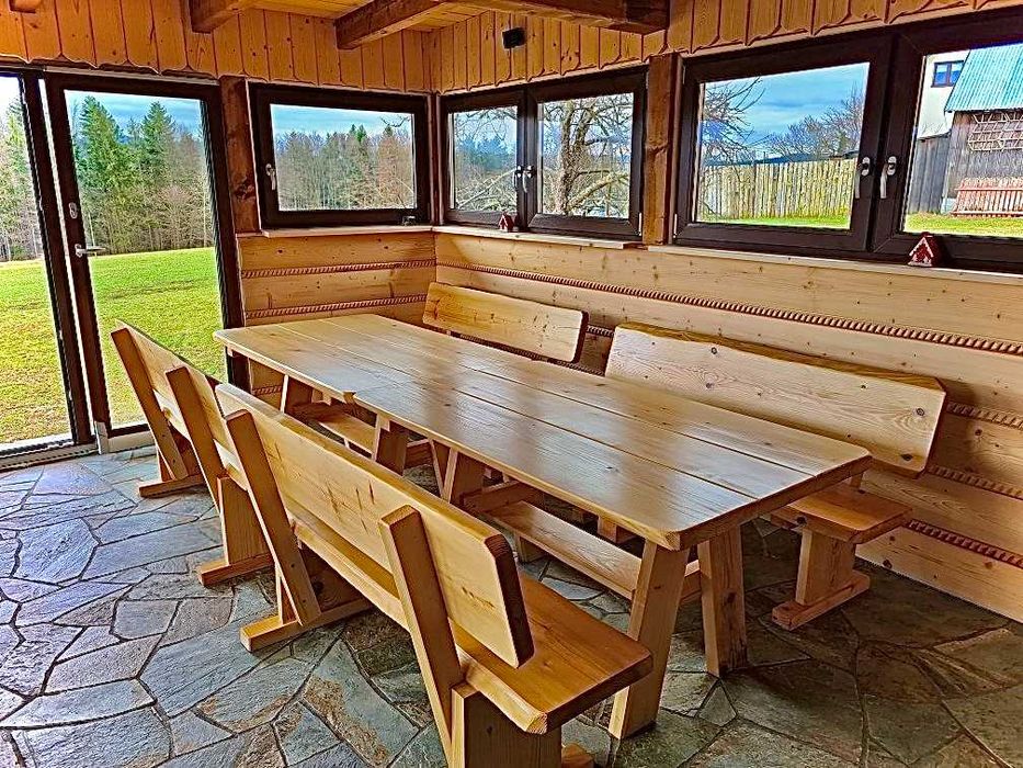 WYPRZEDAŻ! Góralskie meble Ogrodowe z litego drewna, meble do ogrodu