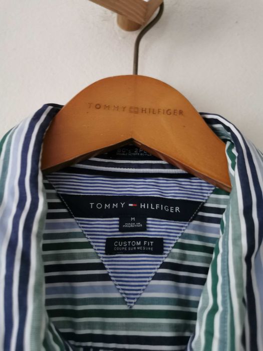 Tommy Hilfiger koszula męska w paski logowana ORYGINAŁ IDEAŁ M
