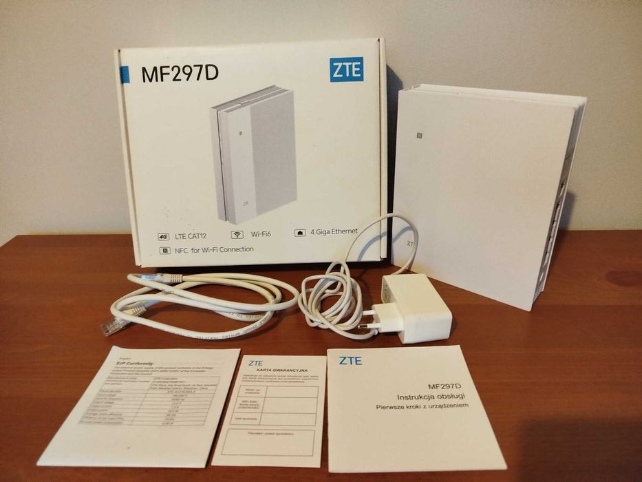 Router na kartę sim 4G LTE | 600/150 Mb/s | Wifi 6 | ZTE MF297D