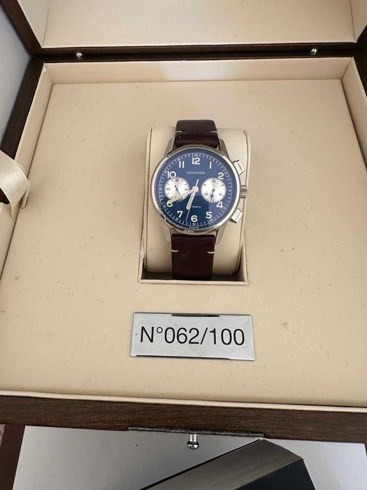 Longines Heritage Chronograph "Aviação Naval 100 Anos" Edição Limitada (Referência: L2.814.4)
