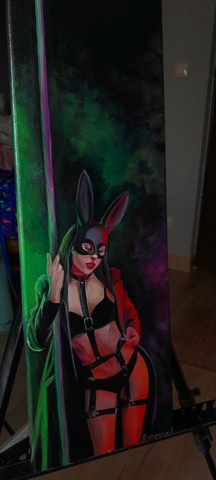 obraz olejny „Tancerz” na płótnie 20*60