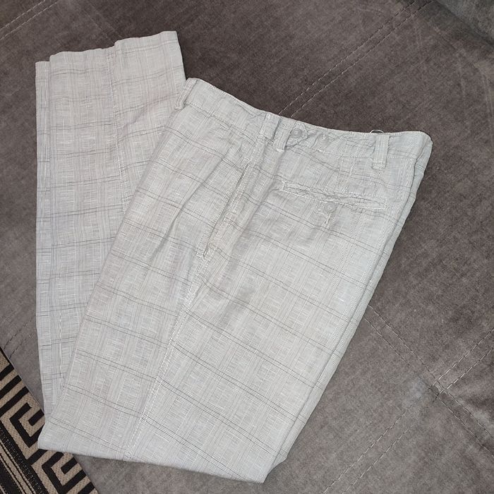 Льняные чиносы брюки Zara, лён
