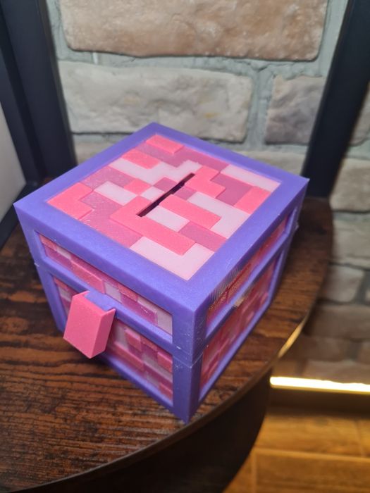 Skrzynia,chest, pudełko  minecraft skarbonka