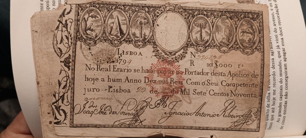 Apólice do Real Erário – Lisboa 1799 – Documento original com 226 anos