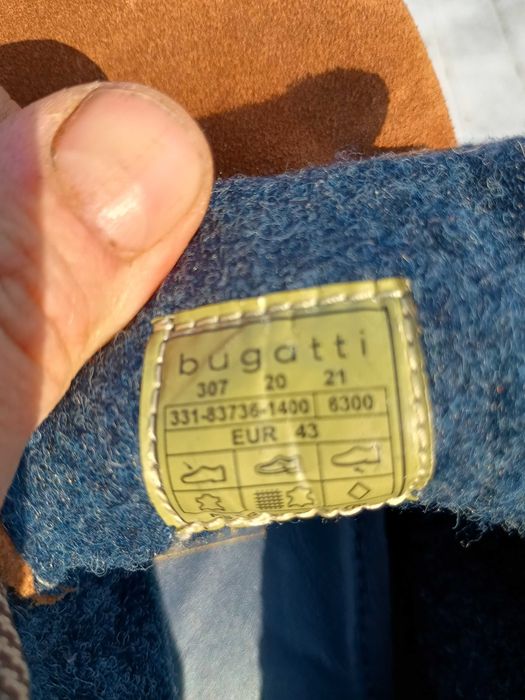 Замшеві черевики туфлі Bugatti (оригінал), розмір 43+, устілка 28,5см