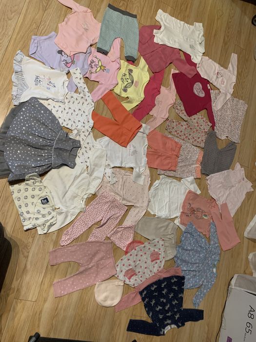 Paka Paczka Ubrań Ubranek dla Dziewczynki Roz.68 3-6m (51)szt