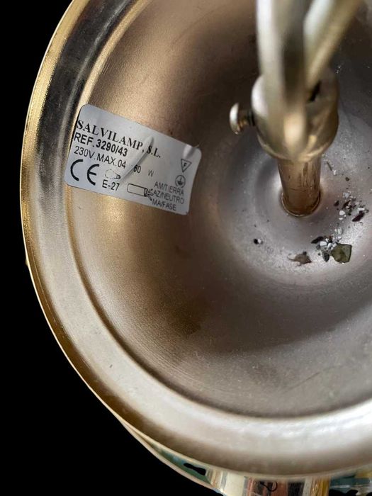 Conjunto 2 Lustres Clássicos em Vidro e Dourado (42cm + 32cm)