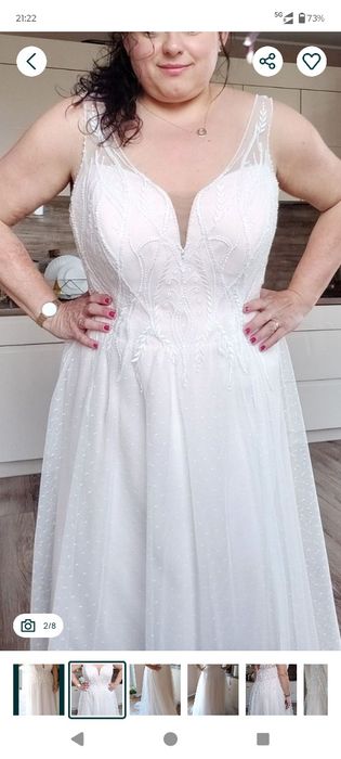Suknia ślubna plus size XL XXL styl Anna Kara